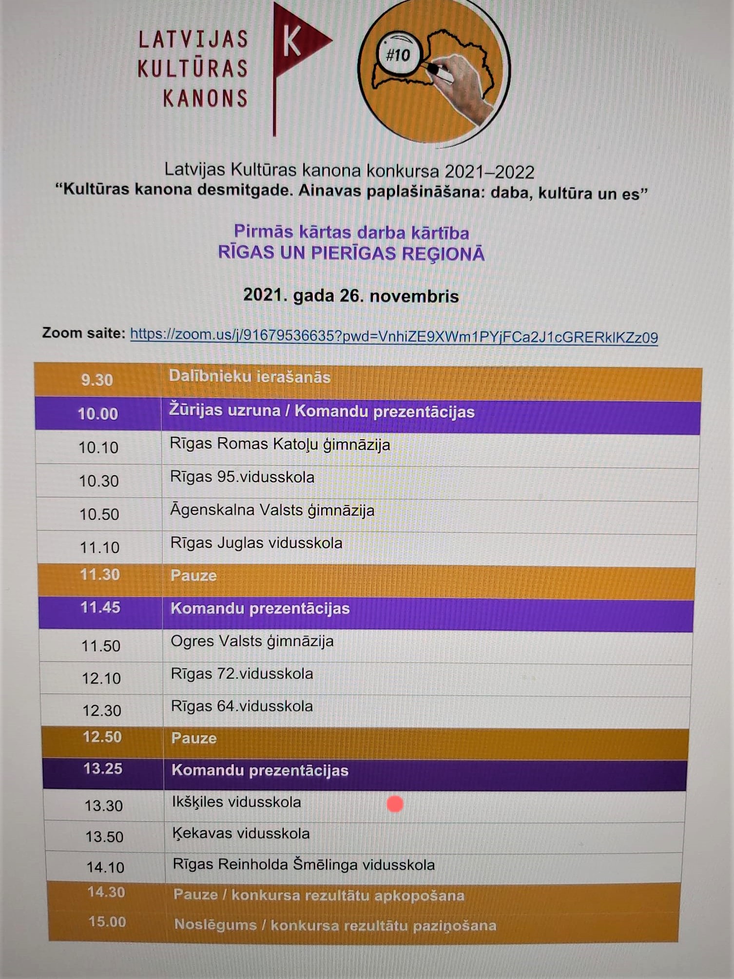 Konkursa programma