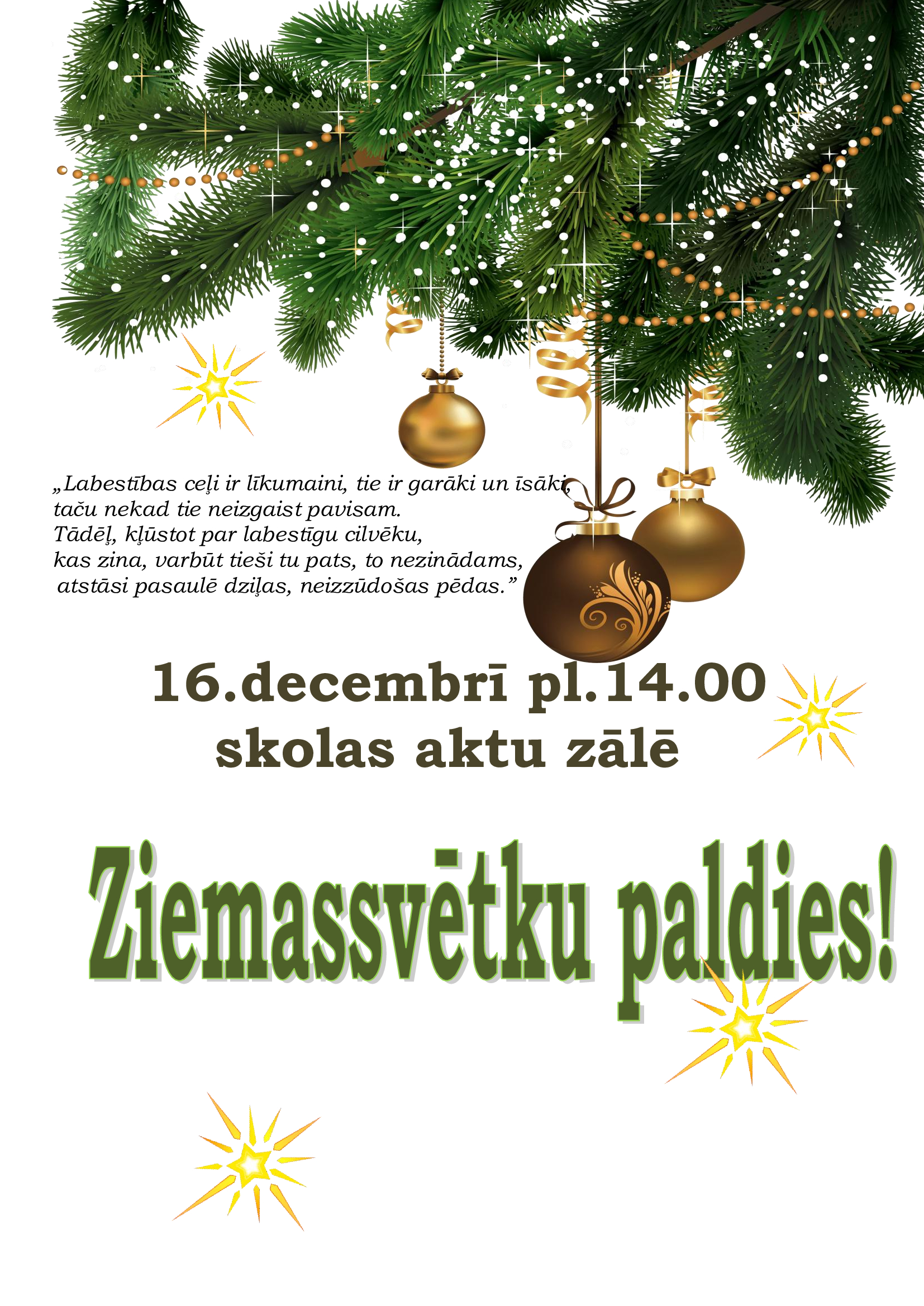 Ziemassvētku paldies pasākums