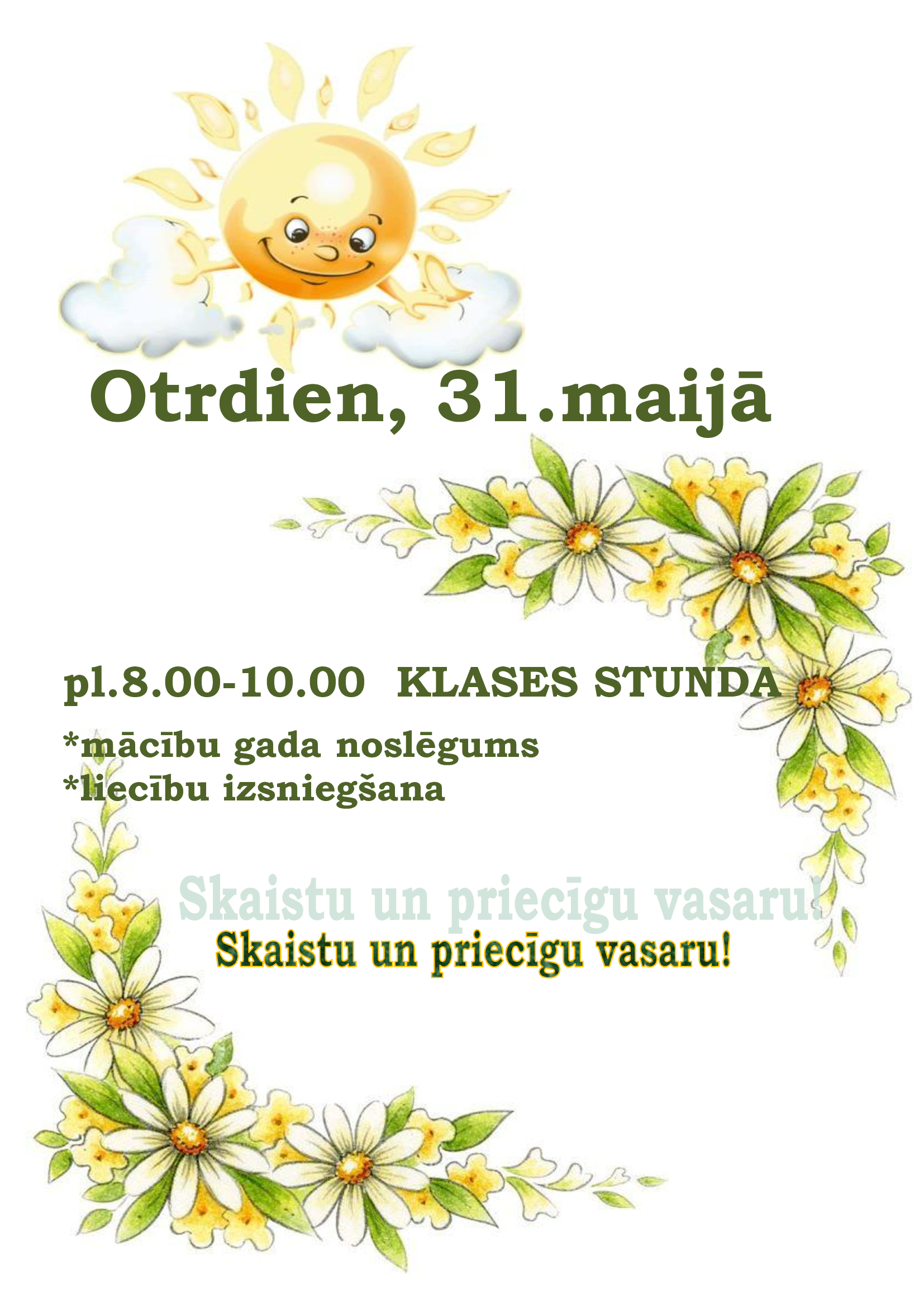 31.maijs - liecības