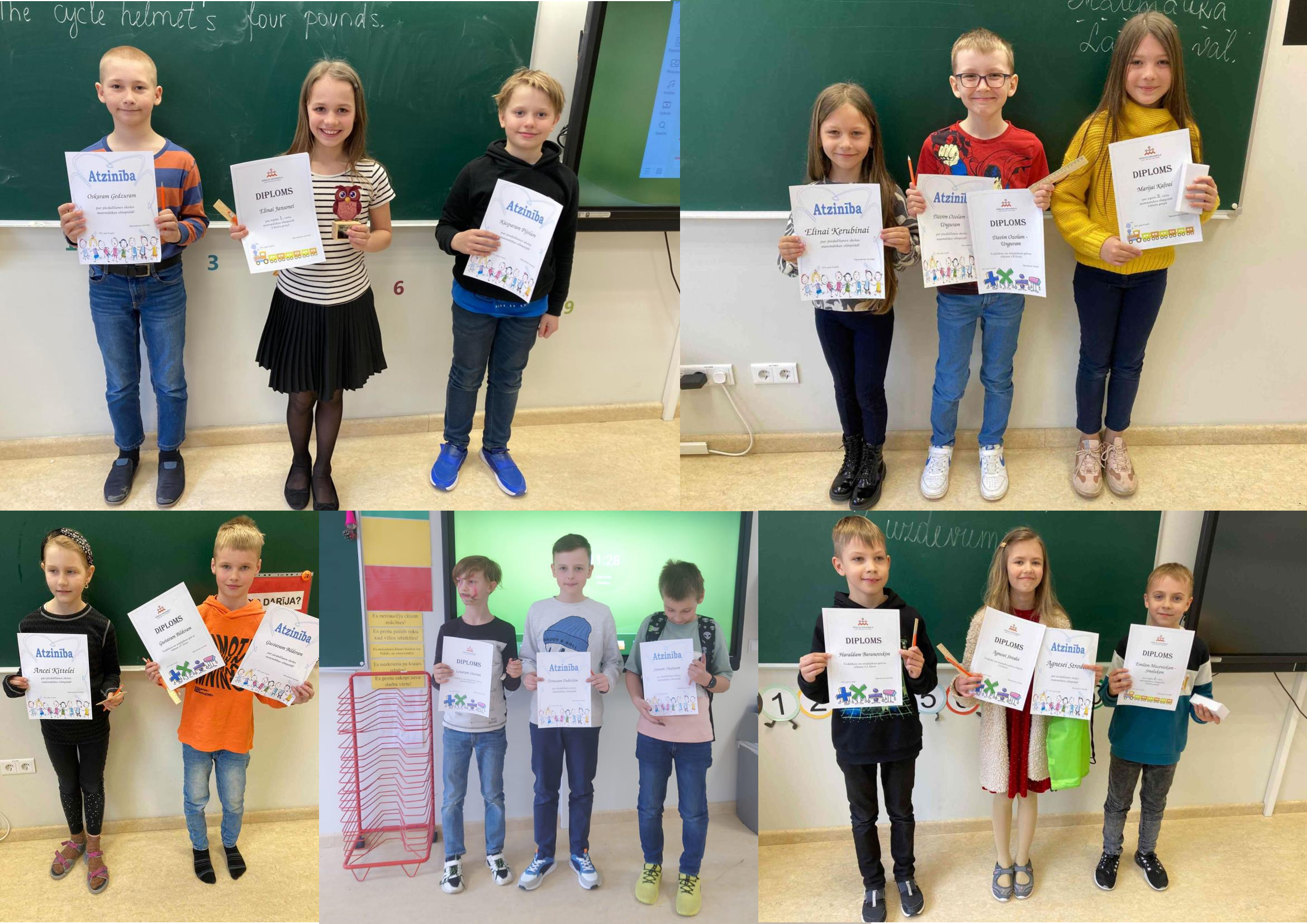 3.klašu uzvarētāji matemātikā