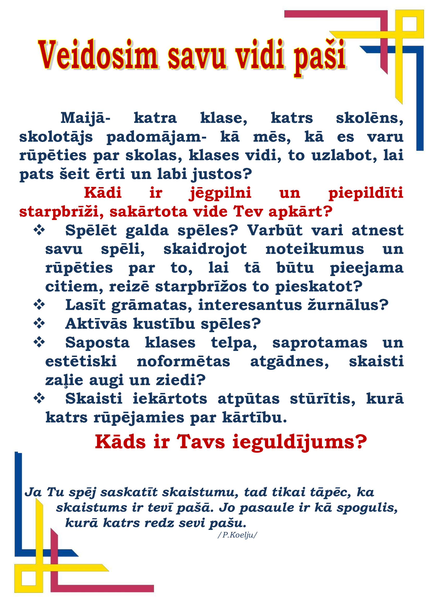 Maijs - vides veidošanas mēnesis