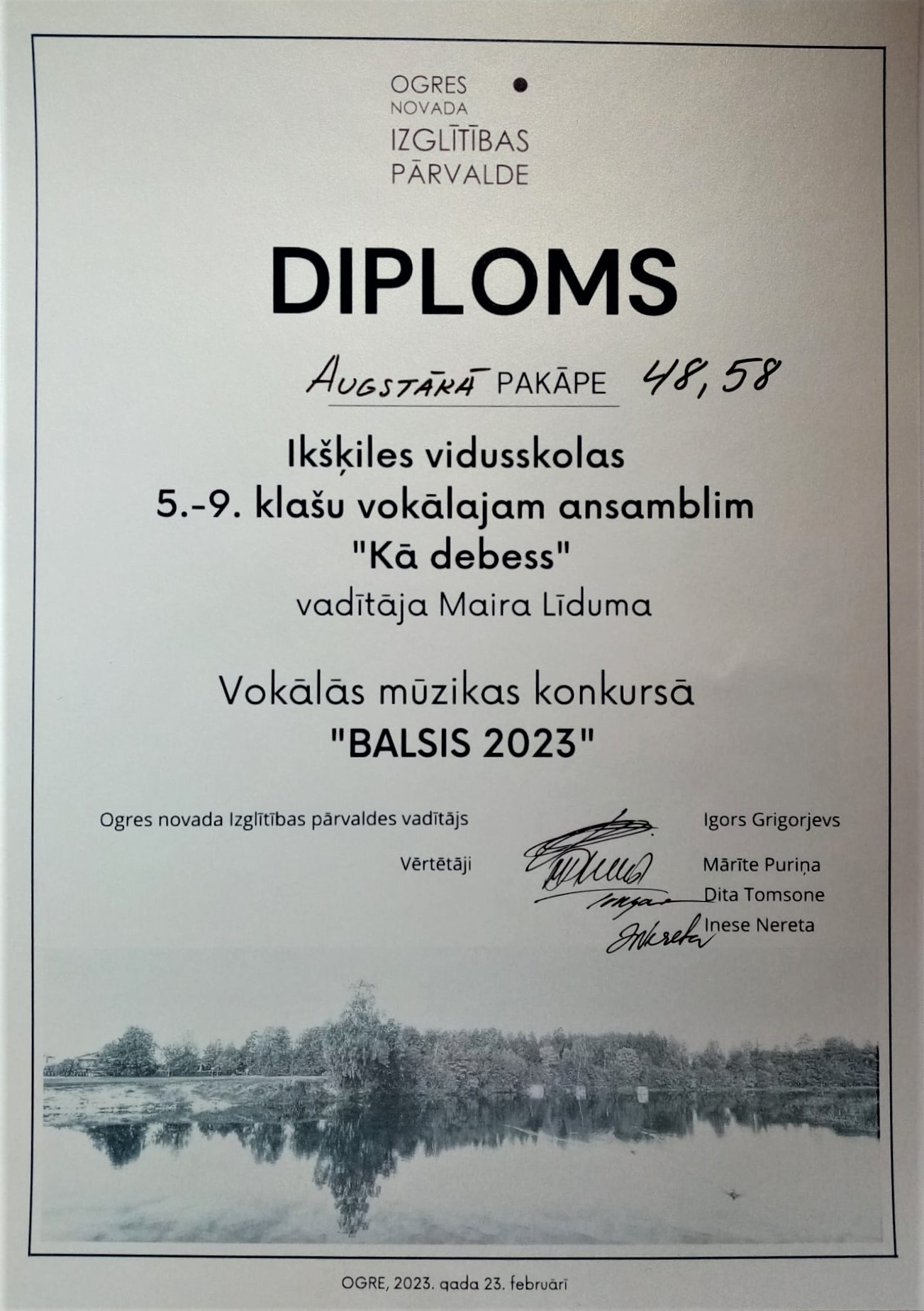 Diploms Balsis 2023