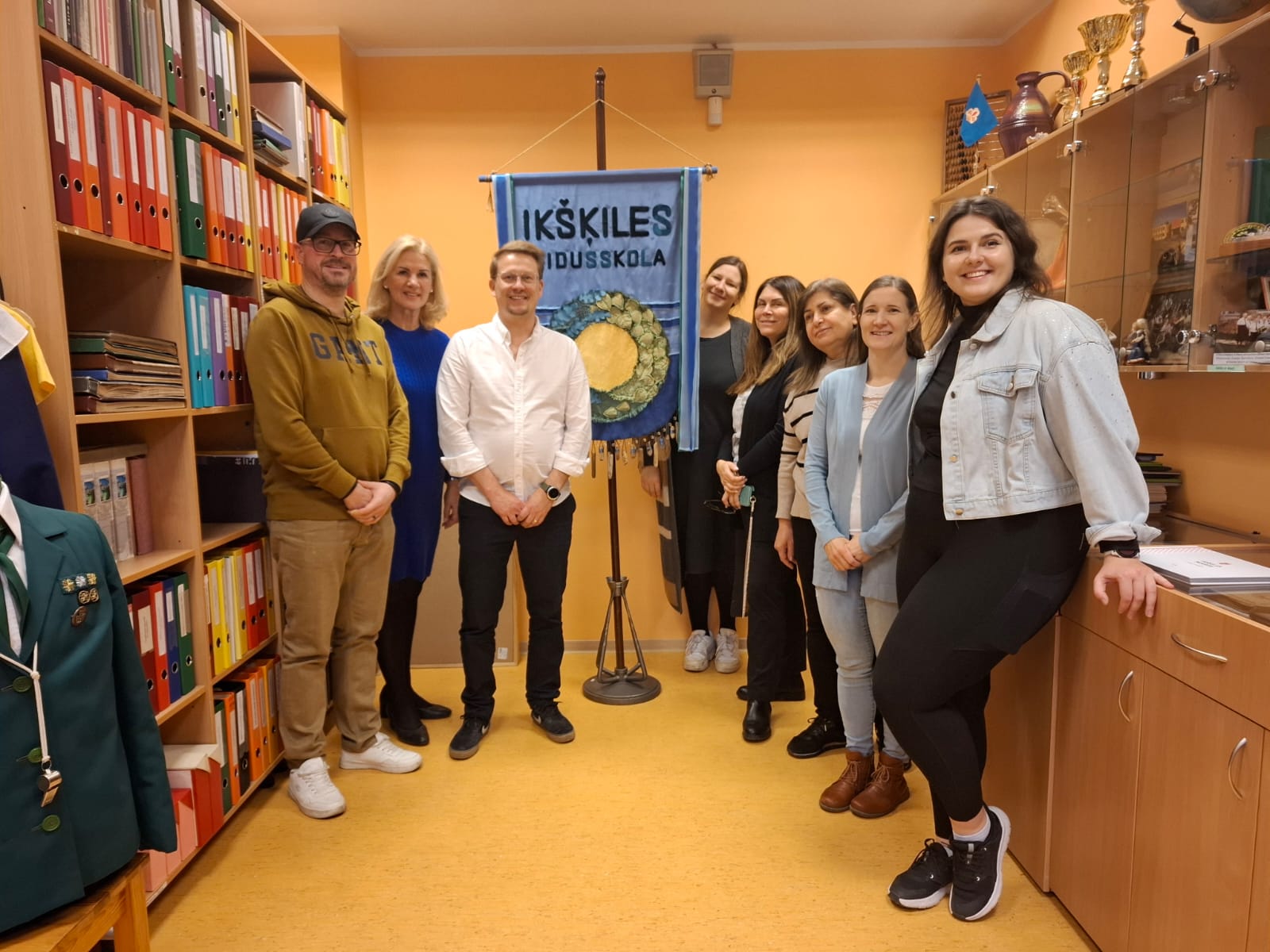 Viesi NordPlus projekta ietvaros skolas muzeja klasē